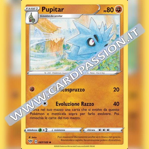 087/189 Pupitar Non Comune | Fiamme Oscure - Card Passion