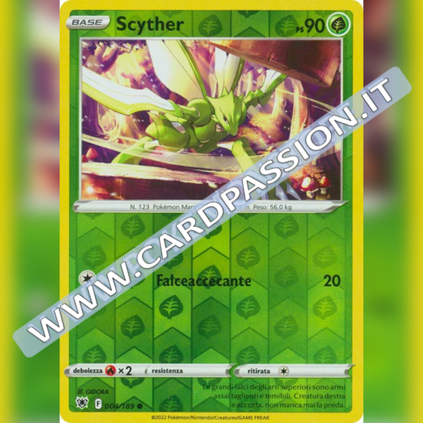 004/189 Scyther Comune Reverse | Lucentezza Siderale - Card Passion