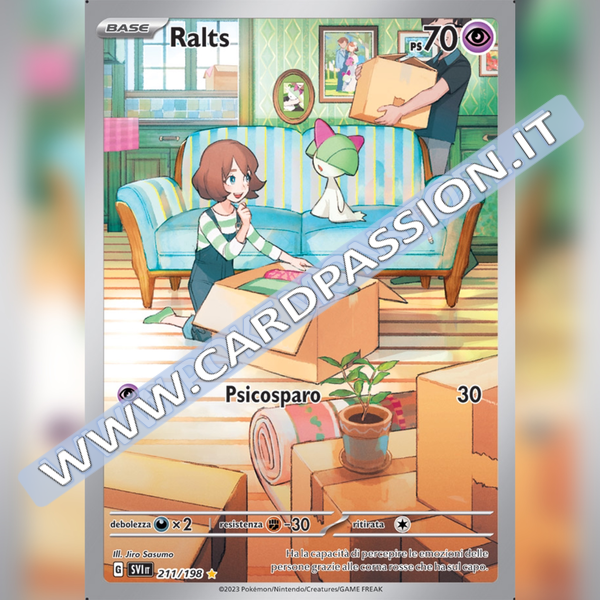 211/198 Ralts Illustrazione Rara | Scarlatto e Violetto