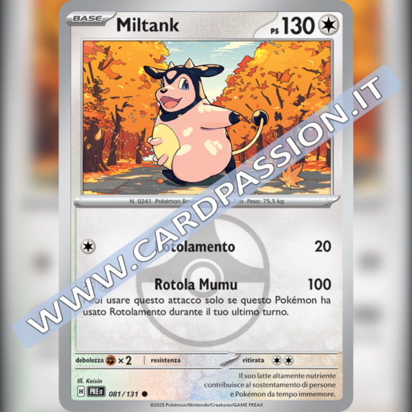 081/131 Miltank Master Ball Reverse | Evoluzioni Prismatiche