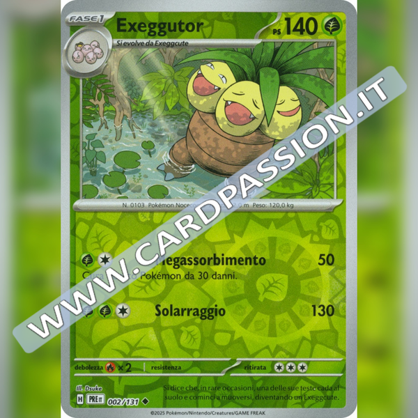 002/131 Exeggutor Reverse | Evoluzioni Prismatiche