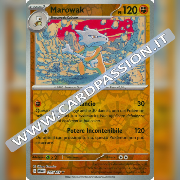 105/165 Marowak Reverse | Scarlatto e Violetto 151