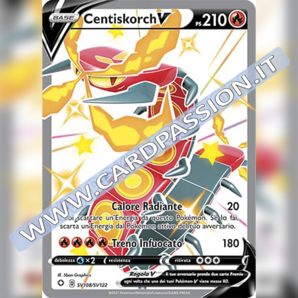 SV108/SV122 Centiskorch V Shiny (Full Art) | Destino Splendente - Card Passion