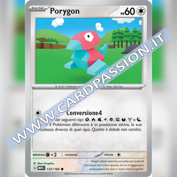 137/165 Porygon | Scarlatto e Violetto 151