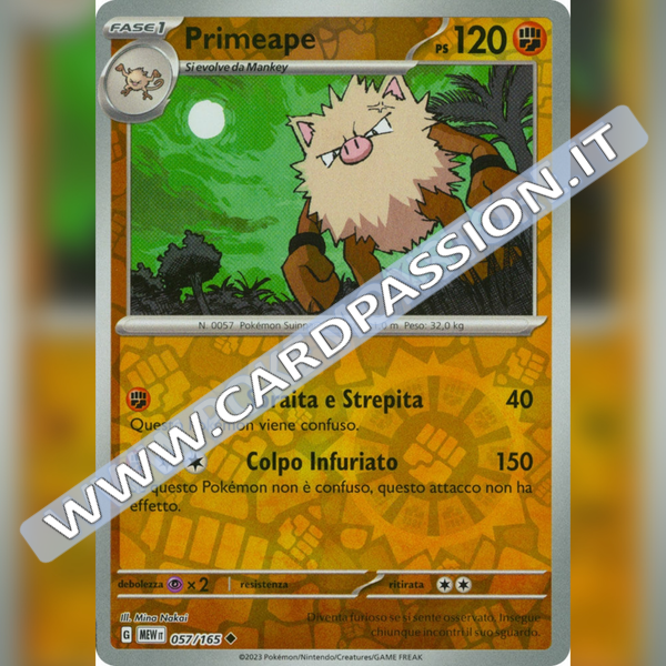 057/165 Primeape Reverse | Scarlatto e Violetto 151