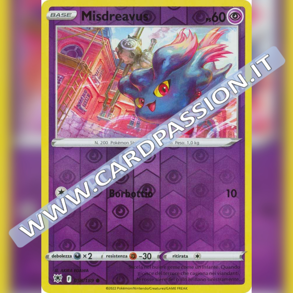 058/189 Misdreavus Comune Reverse | Lucentezza Siderale - Card Passion