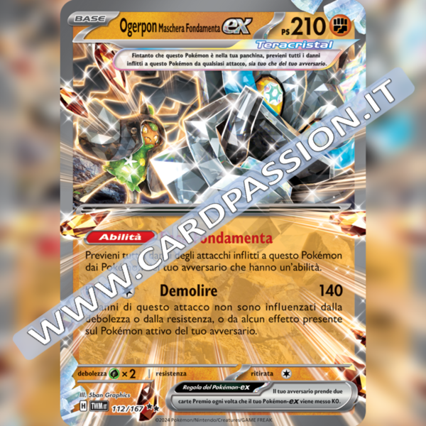 112/167 Ogerpon Maschera Fondamenta ex | Crepuscolo Mascherato