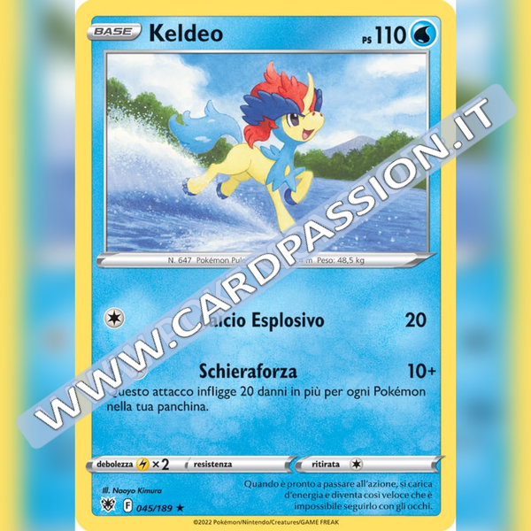 045/189 Keldeo Rara Holo | Lucentezza Siderale - Card Passion