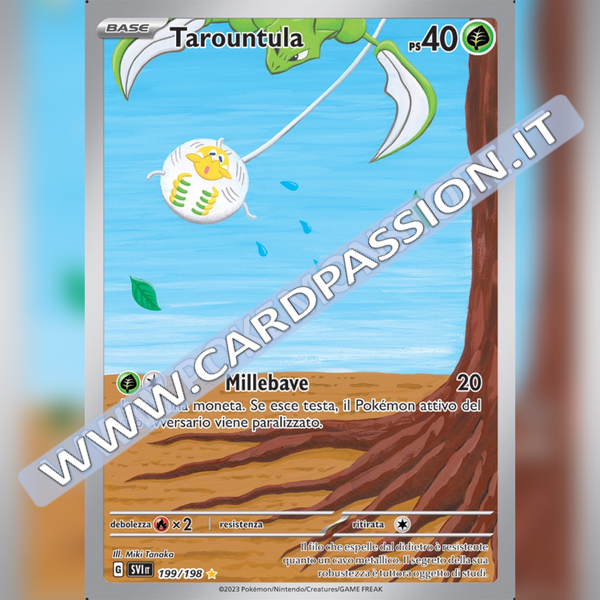 199/198 Tarountula Illustrazione Rara | Scarlatto e Violetto