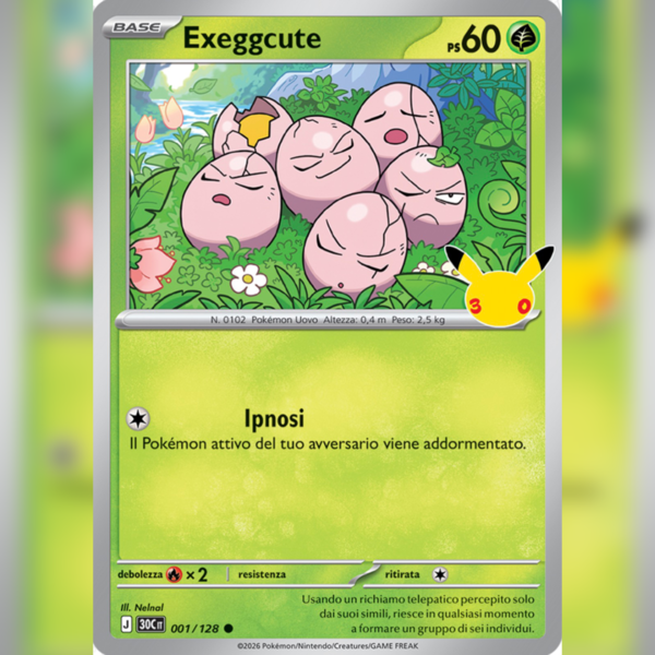 001/128 Exeggcute Holo | 30esimo Anniversario