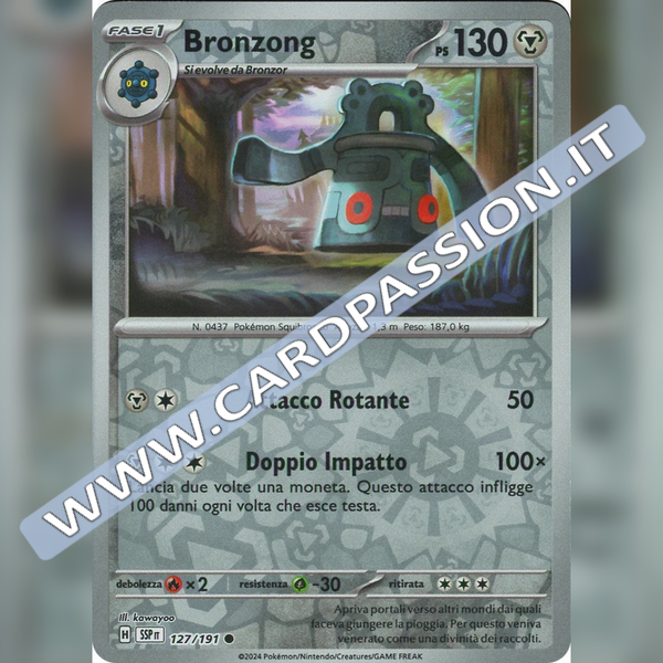 127/191 Bronzong Reverse | Scintille Folgoranti