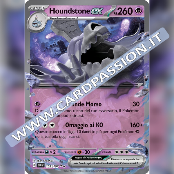 102/197 Houndstone ex | Ossidiana Infuocata