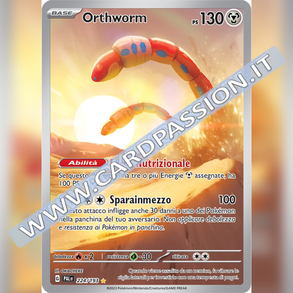 224/193 Orthworm Illustrazione Rara | Evoluzioni a Paldea