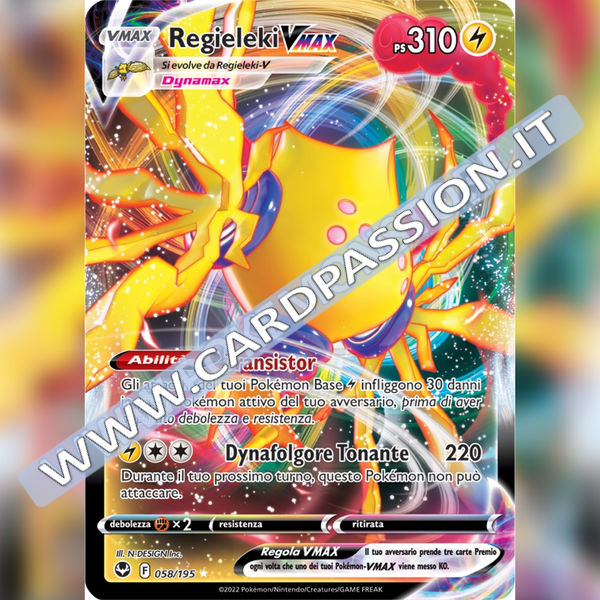 058/195 Regieleki VMax | Tempesta Argentata