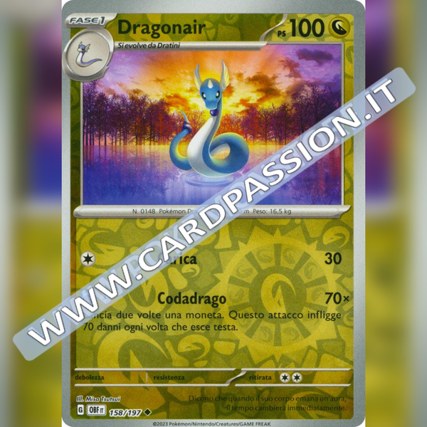 158/197 Dragonair Reverse | Ossidiana Infuocata