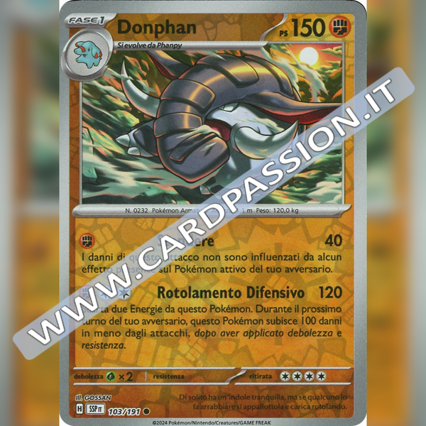 103/191 Donphan Reverse | Scintille Folgoranti