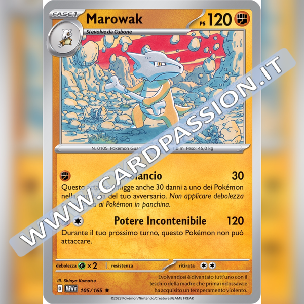 105/165 Marowak Holo | Scarlatto e Violetto 151