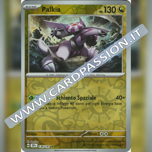 136/191 Palkia Reverse | Scintille Folgoranti