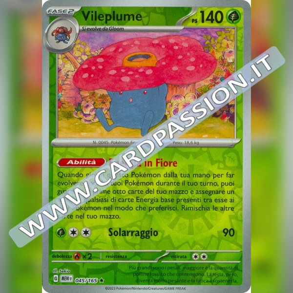 045/165 Vileplume Reverse | Scarlatto e Violetto 151