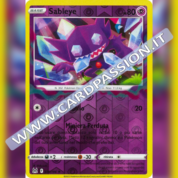 070/196 Sableye Reverse | Origine Perduta - Card Passion