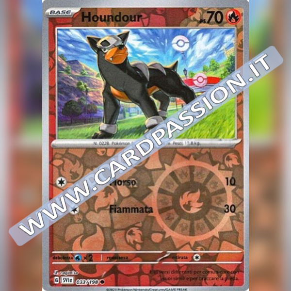 033/198 Houndour Reverse | Scarlatto e Violetto