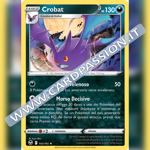 105/195 Crobat Holo | Tempesta Argentata