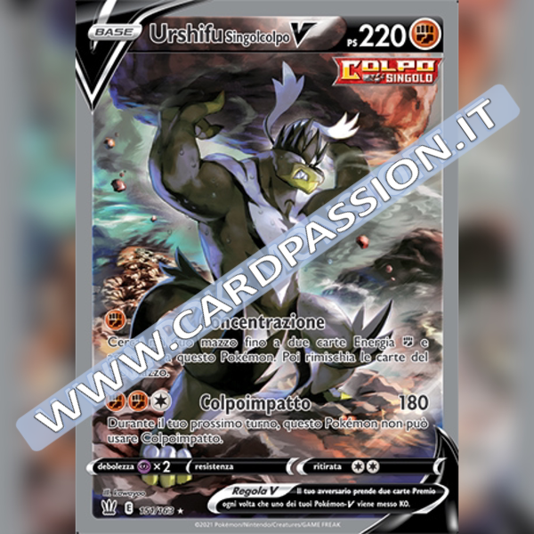 151/163 Urshifu Singolcolpo V (Full Art) | Stili di Lotta - Card Passion