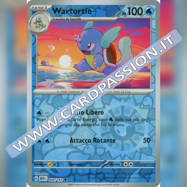 008/165 Wartortle Reverse | Scarlatto e Violetto 151