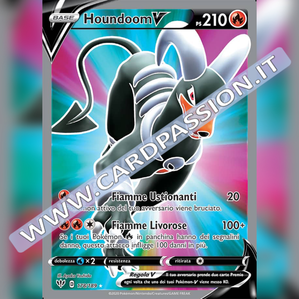 178/189 Houndoom V (Full Art) | Fiamme Oscure - Card Passion