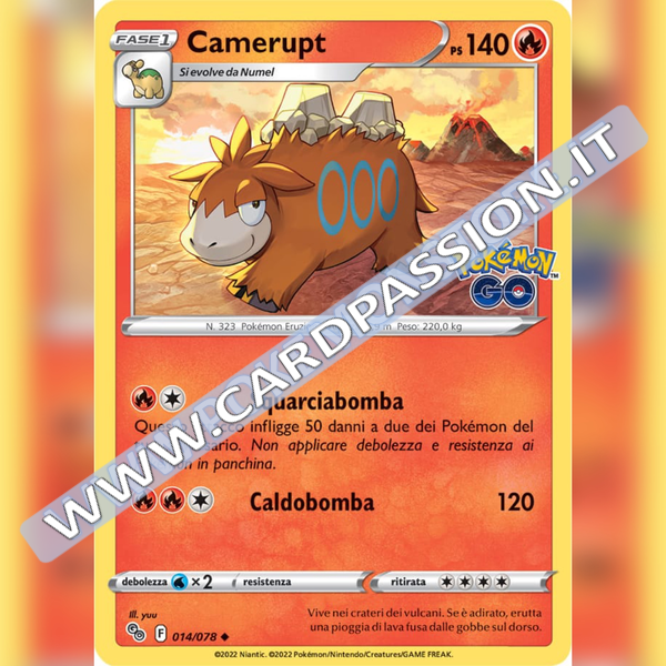 014/078 Camerupt Non Comune | Pokemon GO - Card Passion