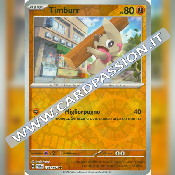 103/167 Timburr Reverse | Crepuscolo Mascherato