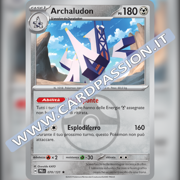 070/131 Archaludon Master Ball Reverse | Evoluzioni Prismatiche