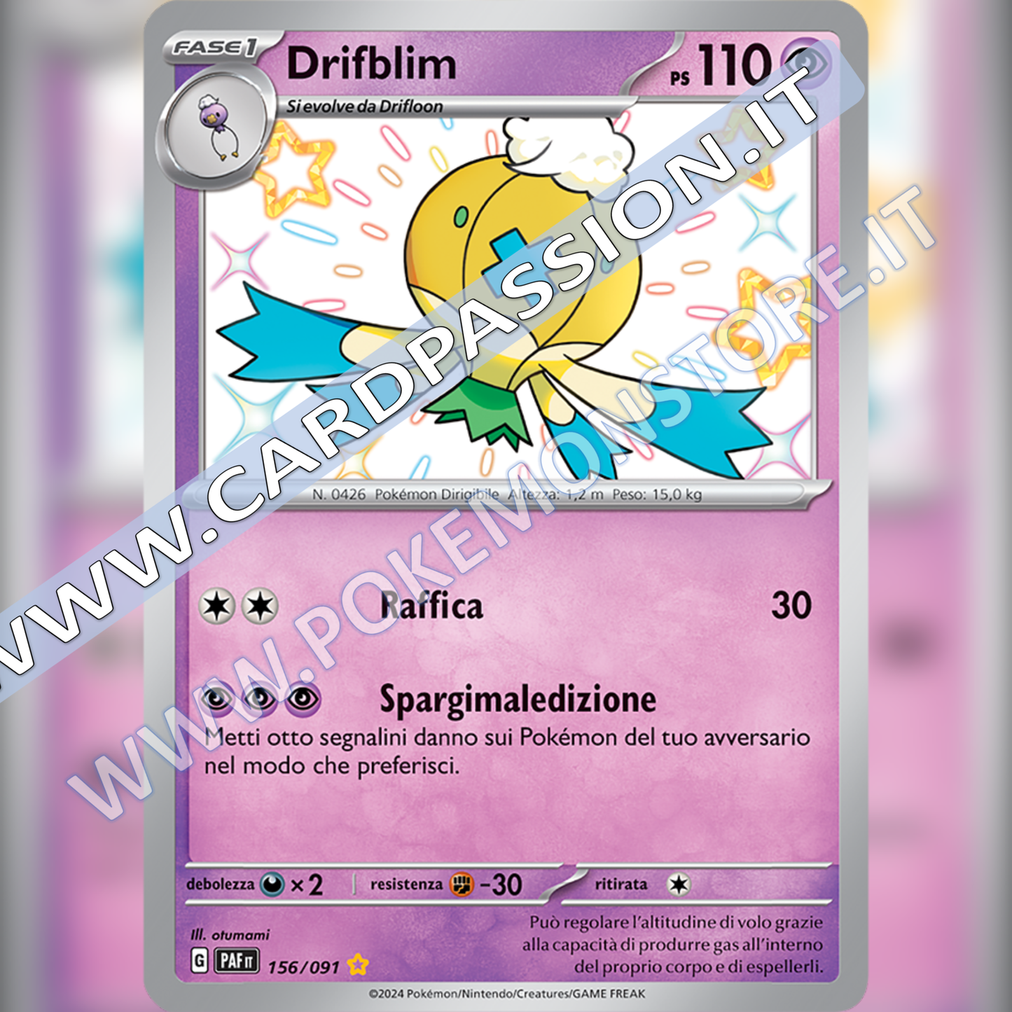 156/091 Drifblim Shiny | Destino di Paldea