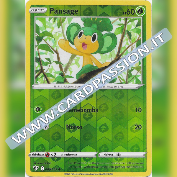 006/189 Pansage Comune Reverse | Fiamme Oscure - Card Passion