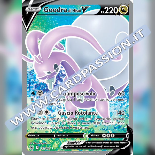 187/196 Goodra di Hisui V (Full Art) | Origine Perduta - Card Passion