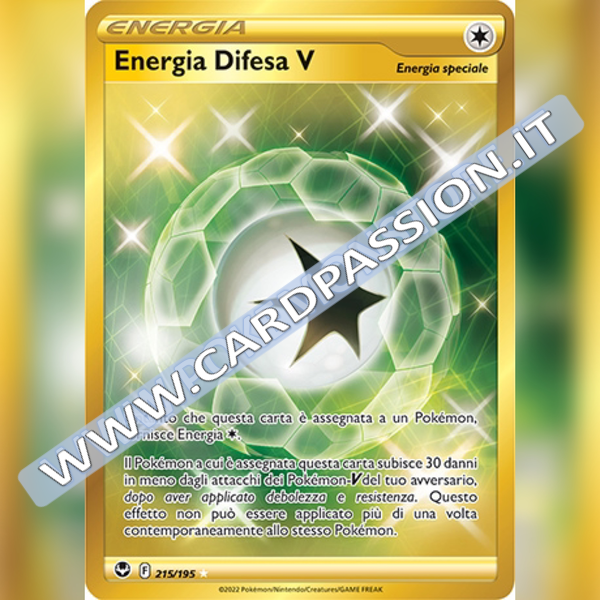 215/195 Energia Difesa V Gold | Tempesta Argentata