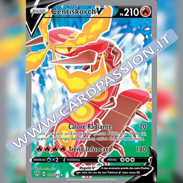 179/189 Centiskorch V (Full Art) | Fiamme Oscure - Card Passion
