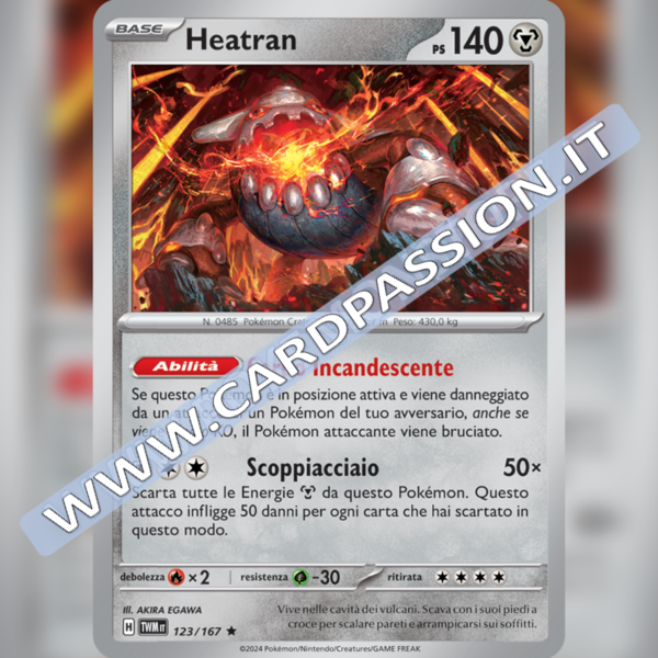 123/167 Heatran Holo | Crepuscolo Mascherato