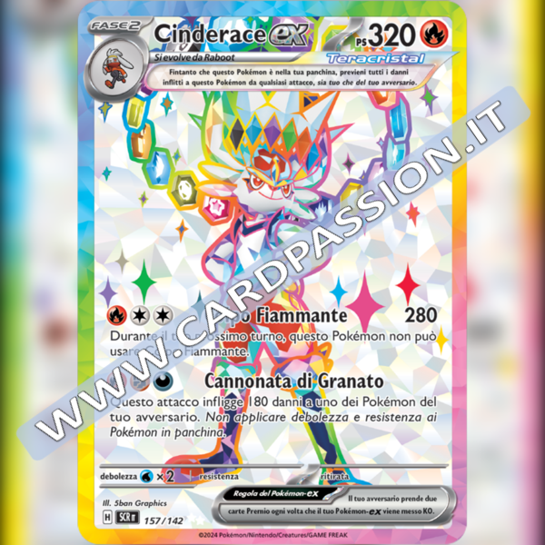 157/142 Cinderace ex Teracristal (Full Art) | Corona Astrale