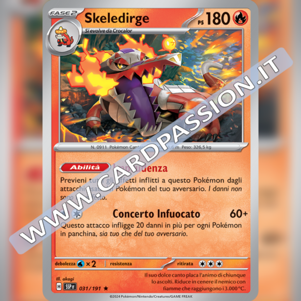 031/191 Skeledirge Holo | Scintille Folgoranti