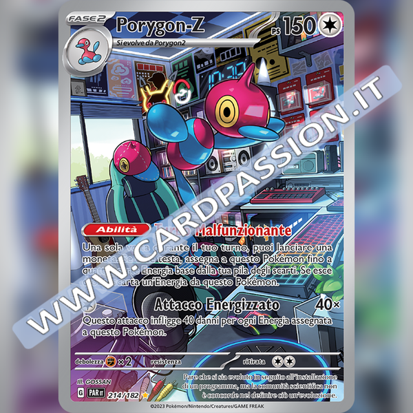 214/182 Porygon-Z Illustrazione Rara | Paradosso Temporale