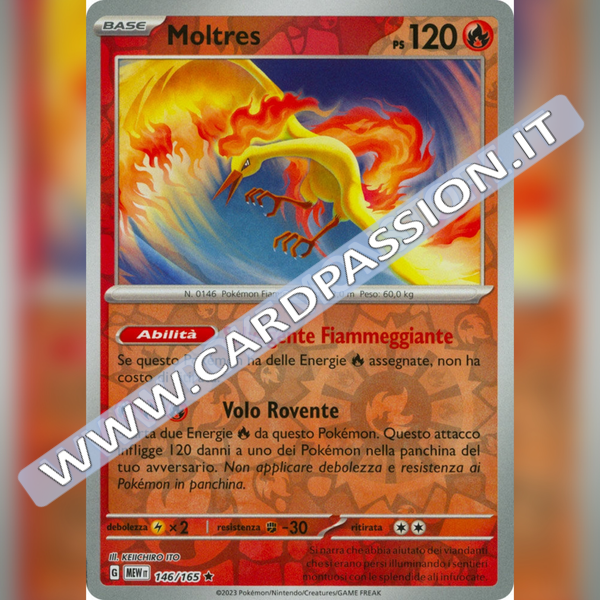 146/165 Moltres Reverse | Scarlatto e Violetto 151