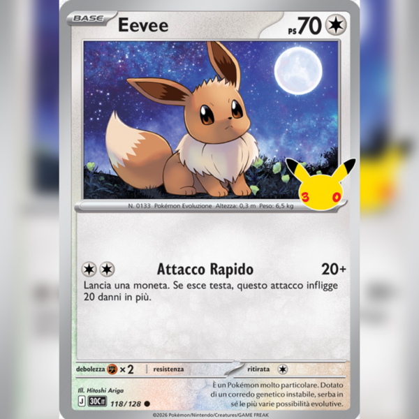 118/128 Eevee Holo | 30esimo Anniversario