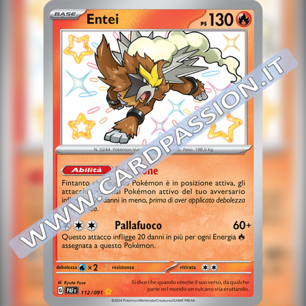 112/091 Entei Shiny | Destino di Paldea