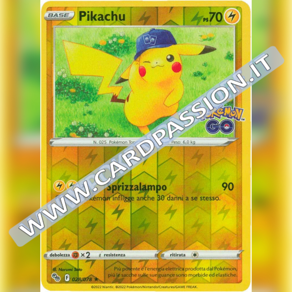 028/078 Pikachu Rara Reverse | Pokemon GO - Card Passion