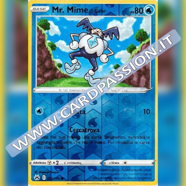 030/159 Mr. Mime di Galar Reverse | Zenit Regale
