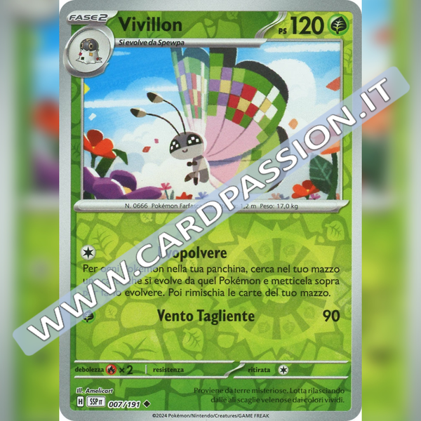 007/191 Vivillon Reverse | Scintille Folgoranti