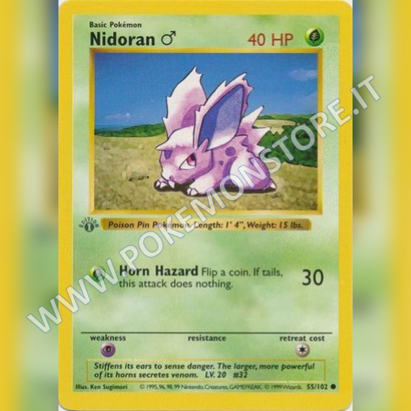 55/102 Nidoran Common (1st Edition) | Set Base (ENG) - Card Passion
