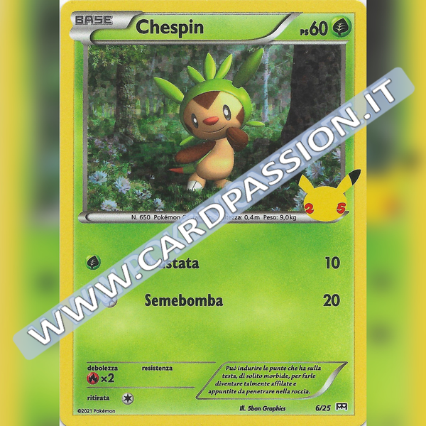 06/25 Chespin Holo | McDonald's 25esimo Anniversario - Card Passion