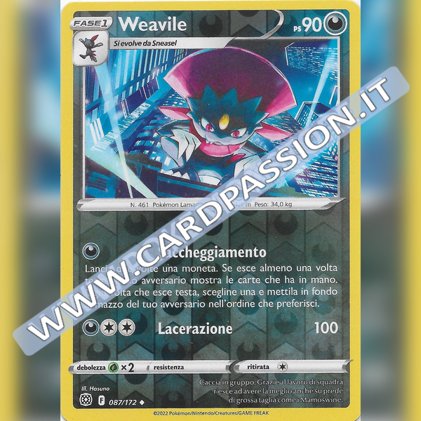 087/172 Weavile Reverse | Astri Lucenti - Card Passion